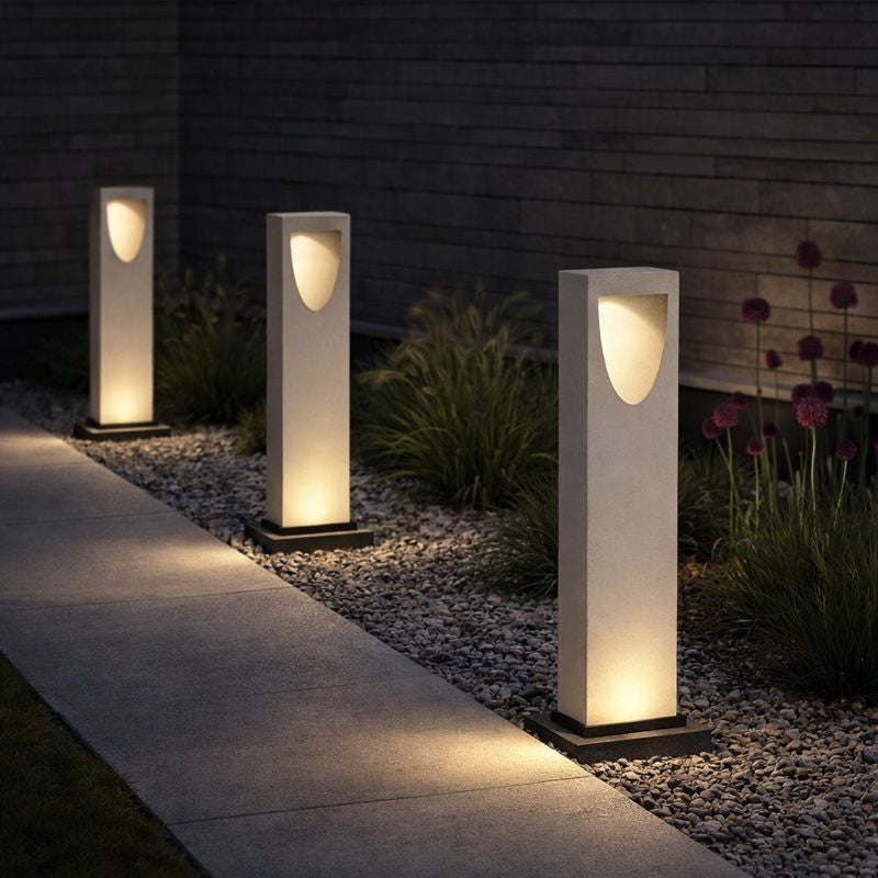 Stone Outdoor Path Light Warm LED Modern Design | Radelo