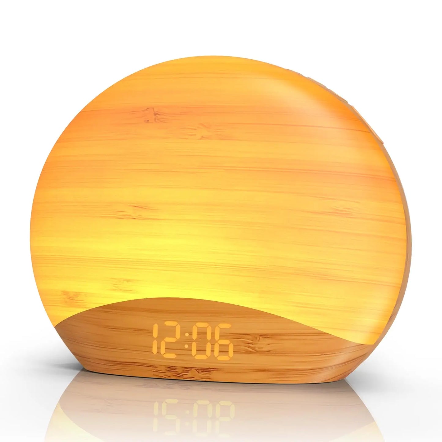 Sunrise Alarm Clock Wooden Wake Up Light Modern Design | Orenza