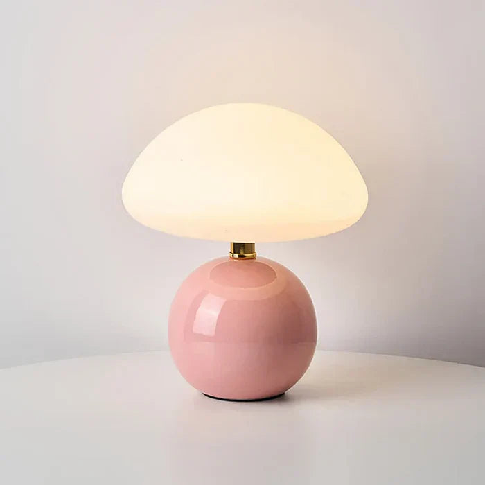 Table Lamp Ceramic Mushroom Style Modern Bauhaus | Luremi