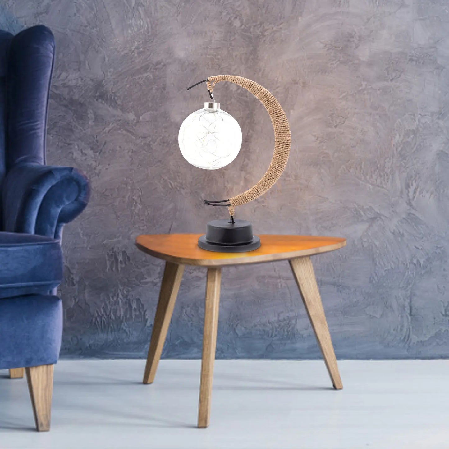 Table Lamp Crescent Moon with LED Sphere Design | Lunira