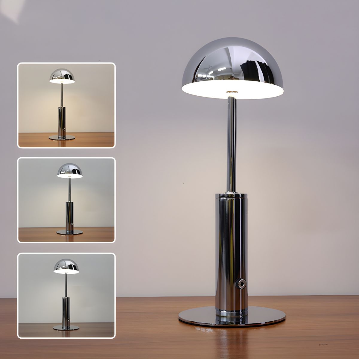 Table Lamp Metal Dome Shade Modern Bedroom | Solvani