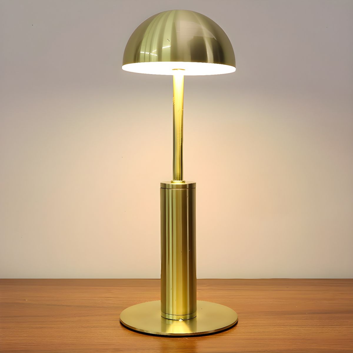 Table Lamp Metal Dome Shade Modern Bedroom | Solvani