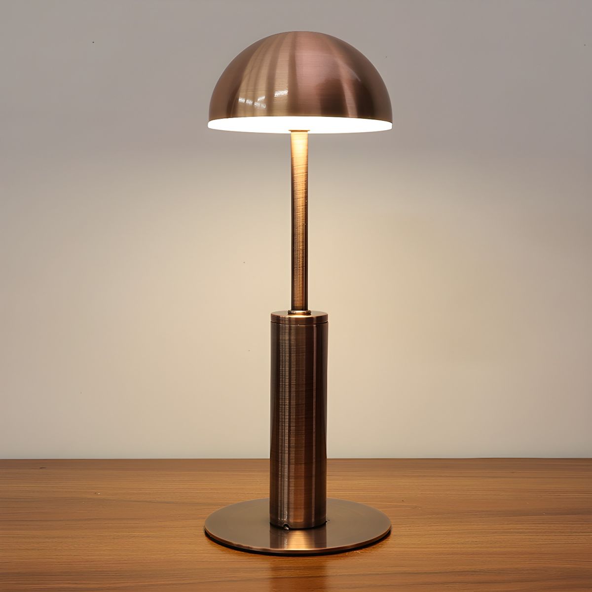 Table Lamp Metal Dome Shade Modern Bedroom | Solvani