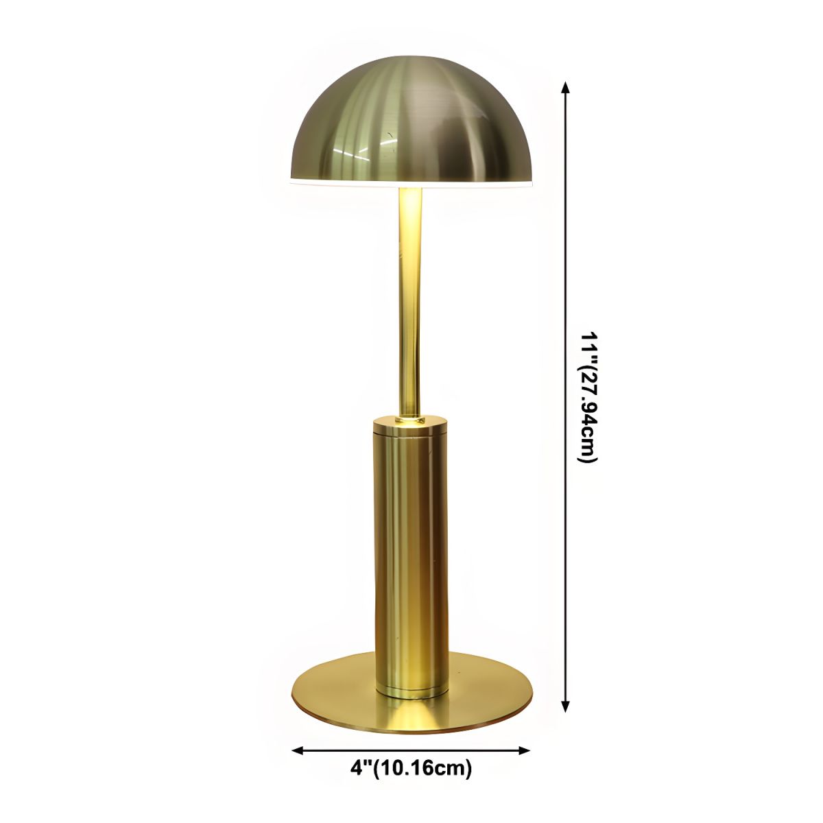 Table Lamp Metal Dome Shade Modern Bedroom | Solvani