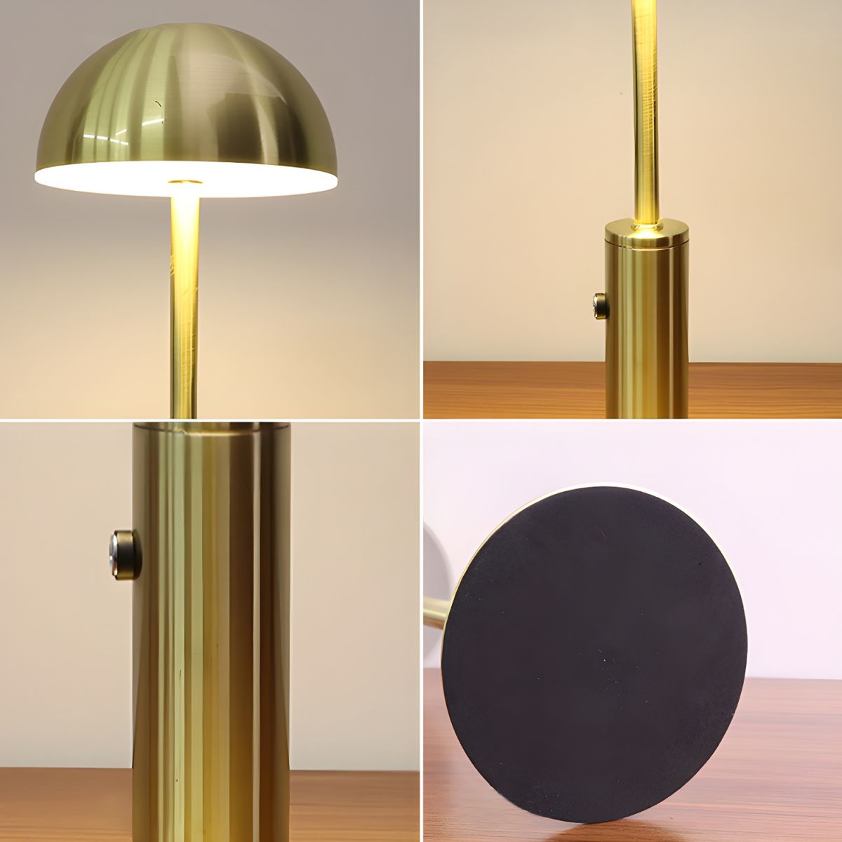 Table Lamp Metal Dome Shade Modern Bedroom | Solvani