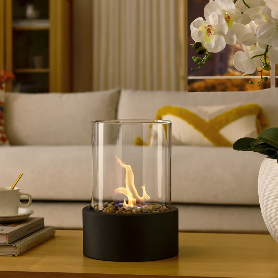 Table Lamp Metal Flame Effect Modern Accent | Renlar