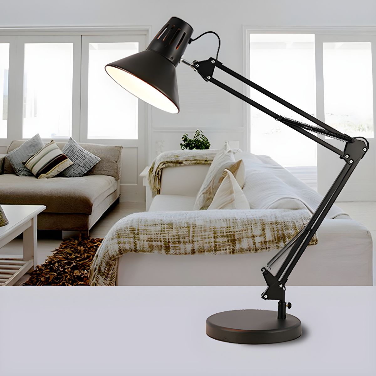 Table Lamp Nordic Style with Metal Cone Shade | Rovano