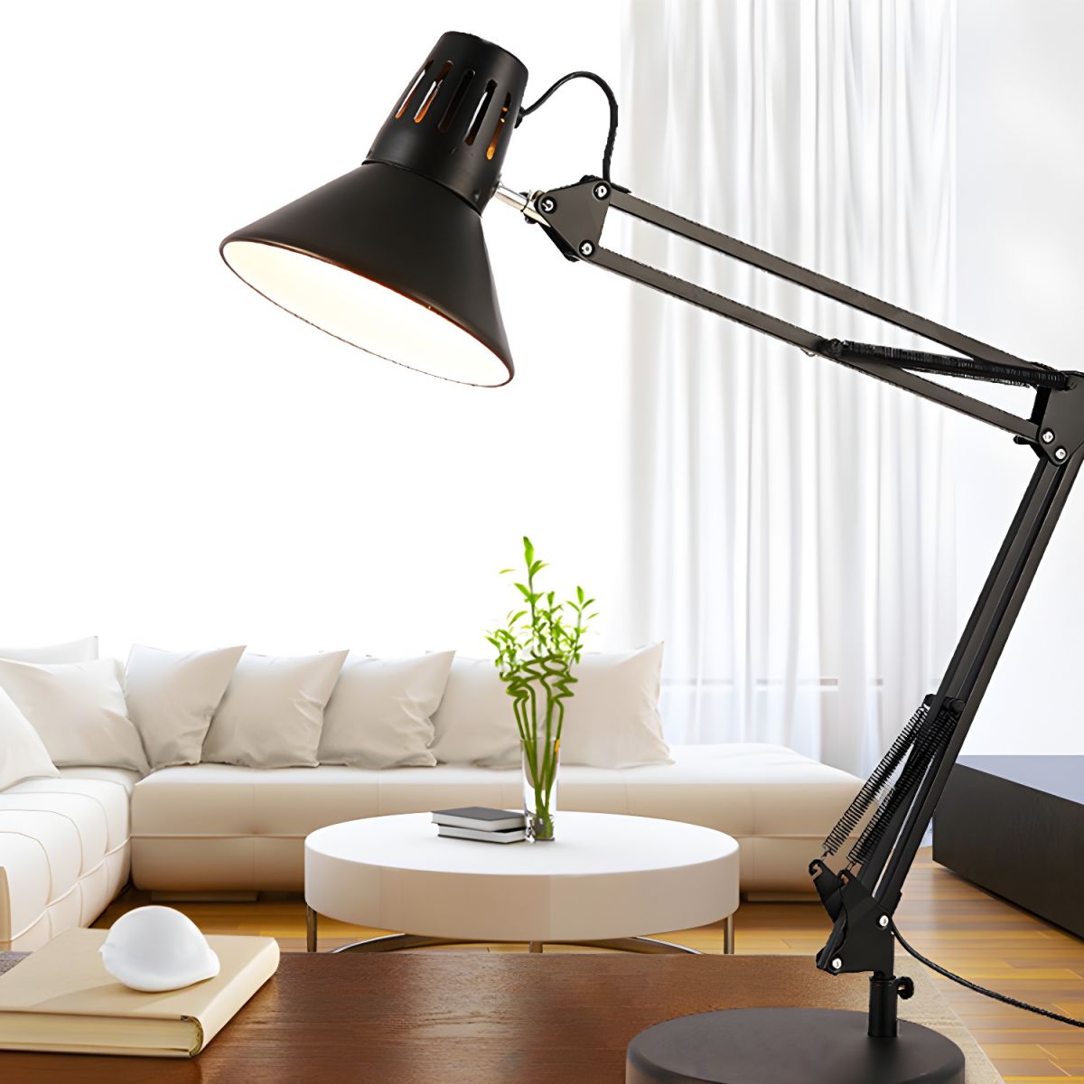 Table Lamp Nordic Style with Metal Cone Shade | Rovano
