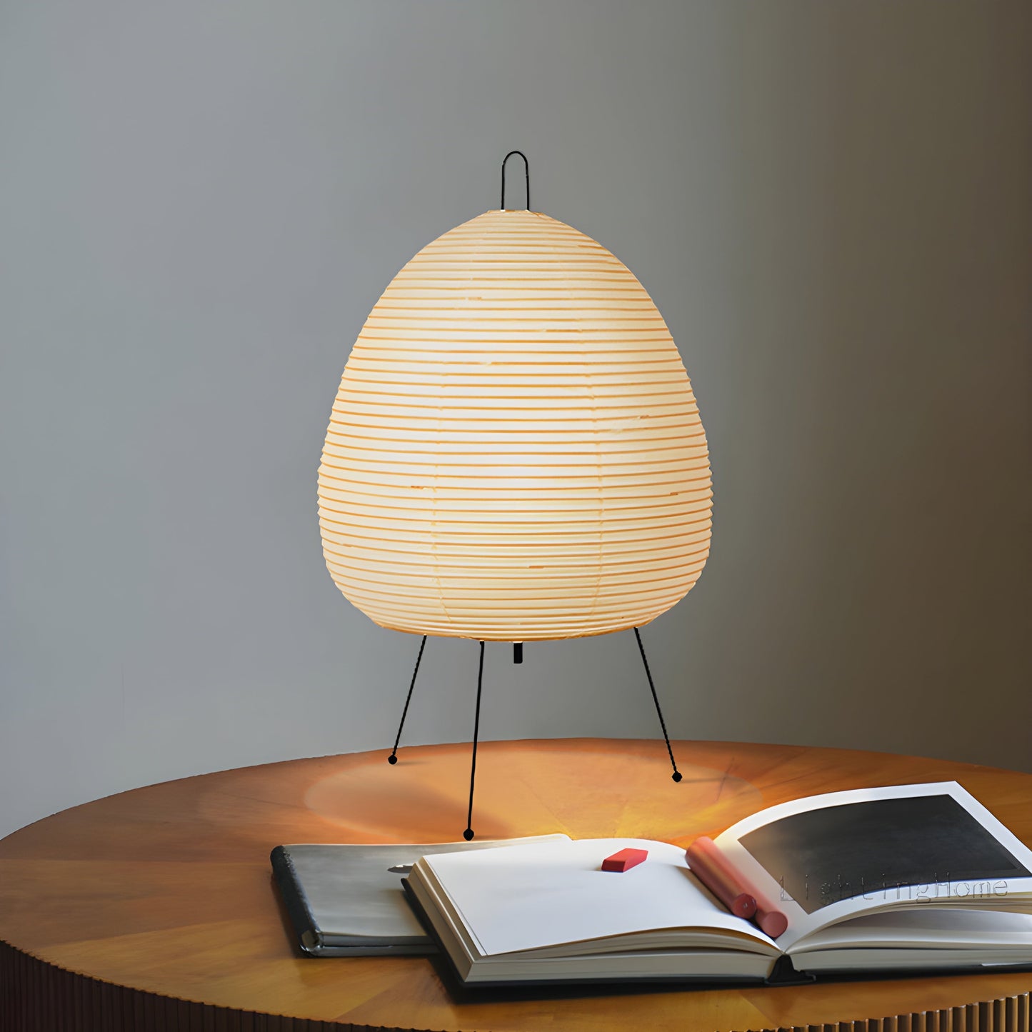 Table Lamp Rice Paper Wabi-Sabi Japanese Style | Favira