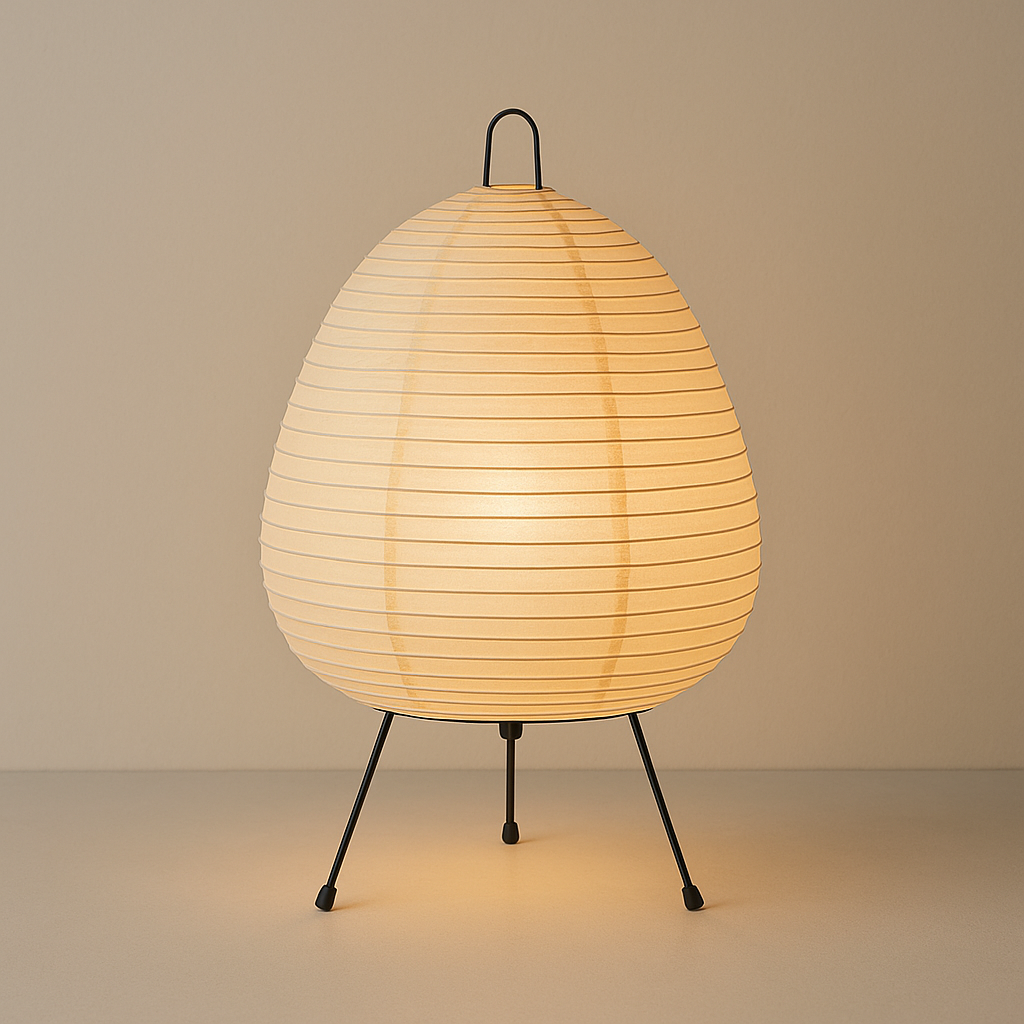 Rice Paper Table Lamp Japanese Style | Unisex | Metal & Rice Paper ...
