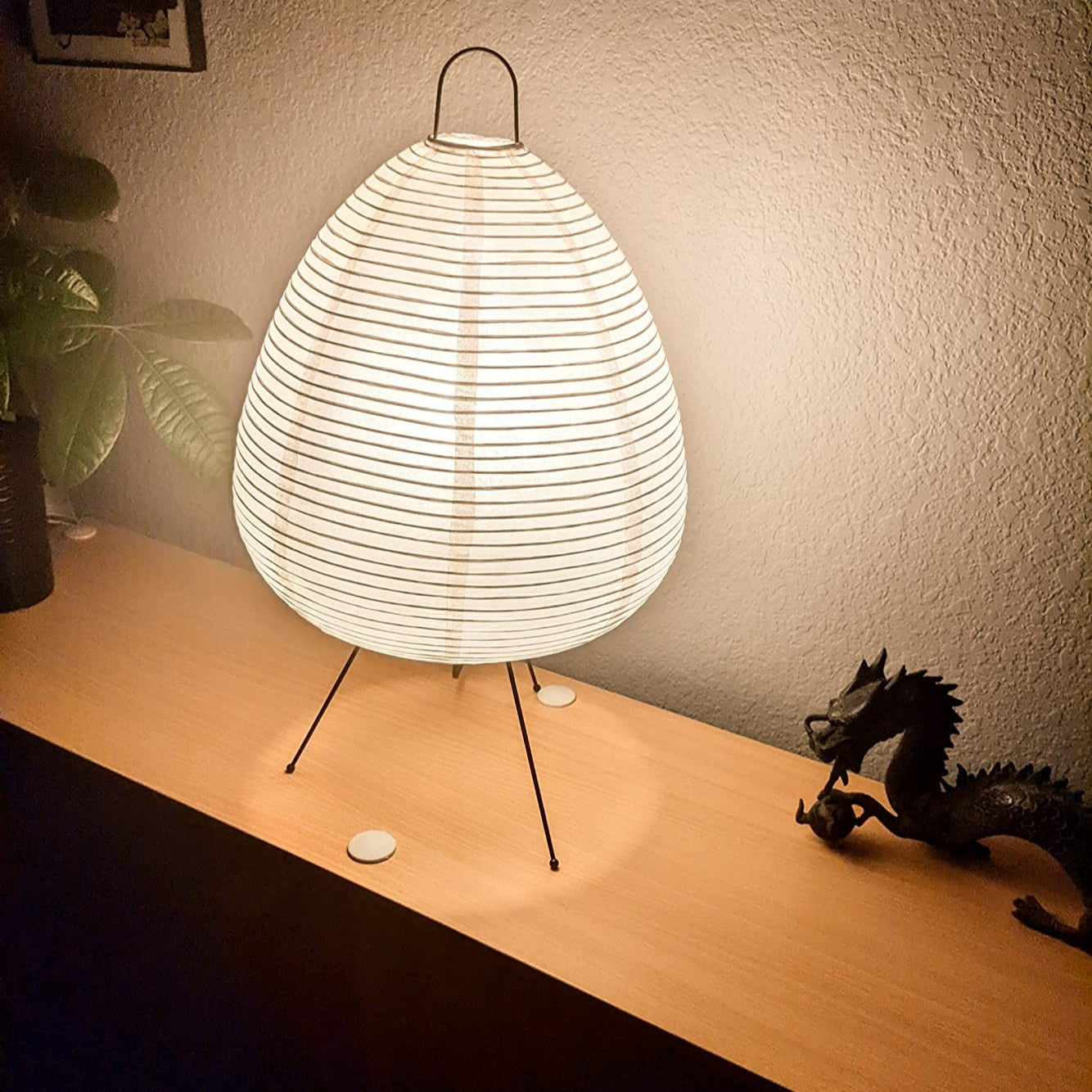 Table Lamp Rice Paper Wabi-Sabi Japanese Style | Favira
