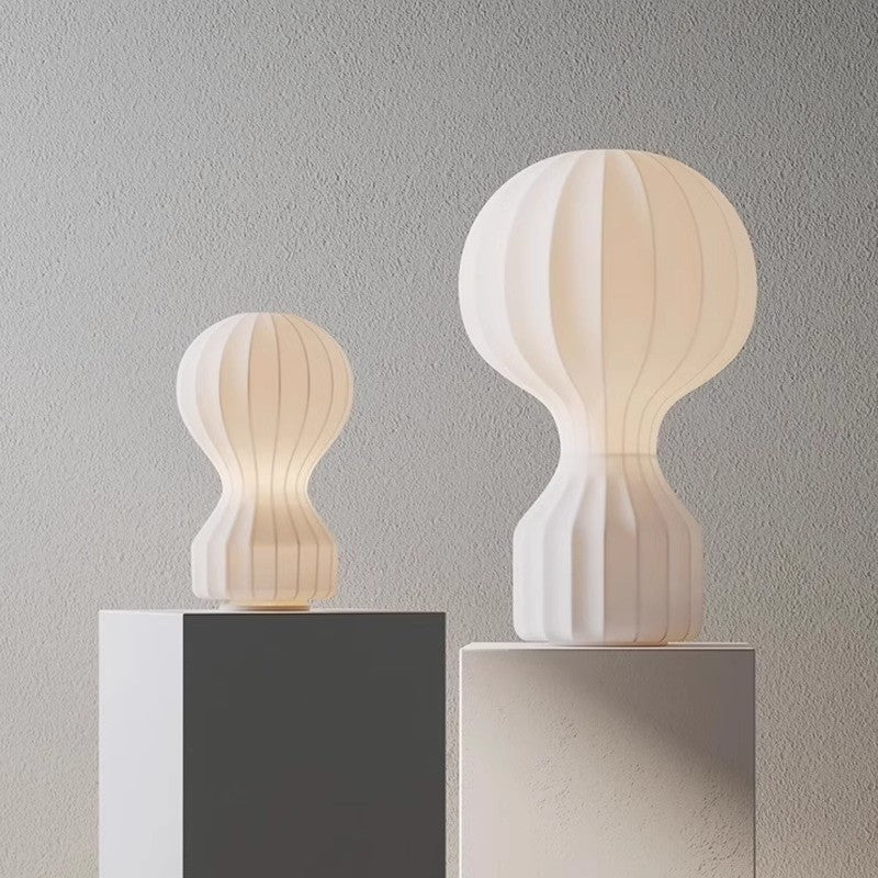 Table Lamp Silk Shade Organic Form Remember Style | Sibiro