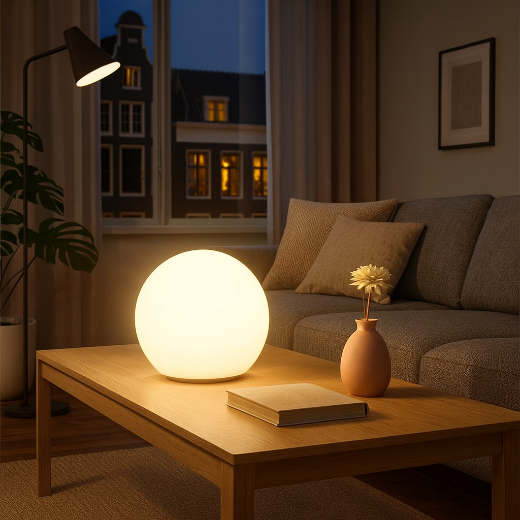 Table Lamp Wireless LED Globe Mood Light Rechargeable | Zenari