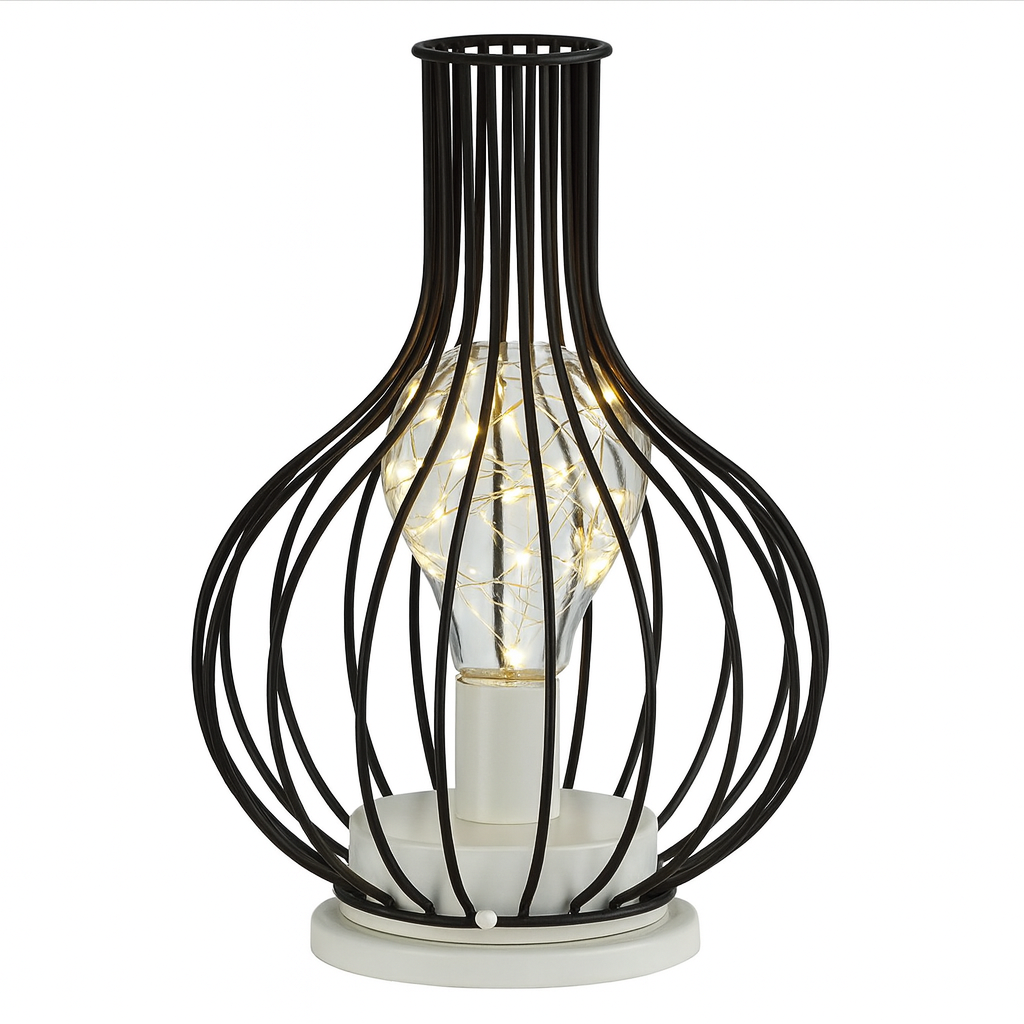 Table Lamp Wireless LED with Modern Steel Finish | Toriva
