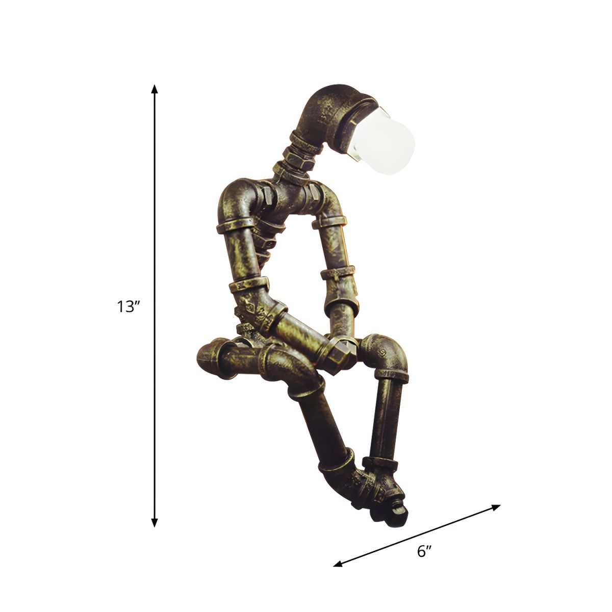 Table Lamp in Antique Bronze Industrial Style | Rovant