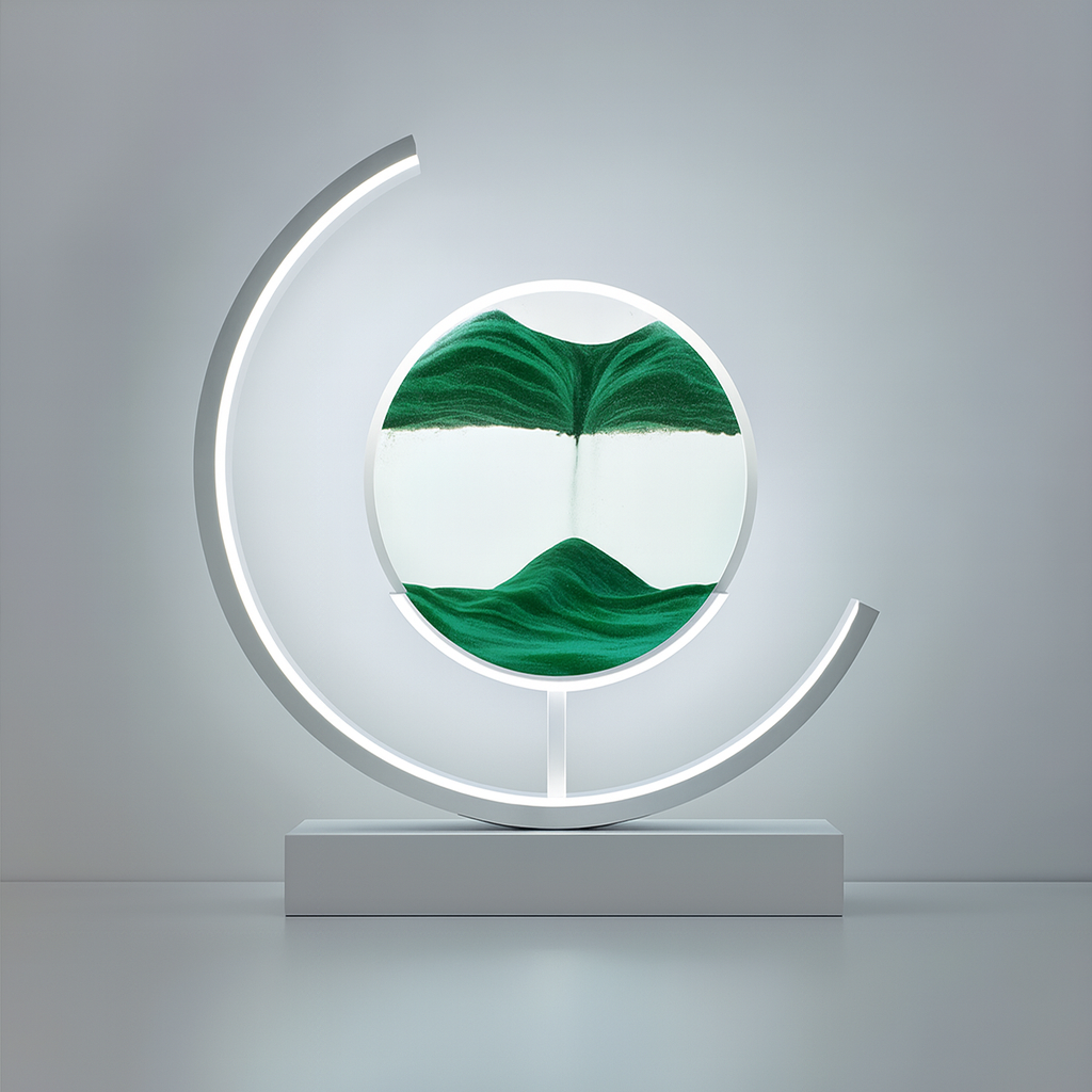 Table Lamp with Acrylic Hourglass Shades Modern Style | Marvilo