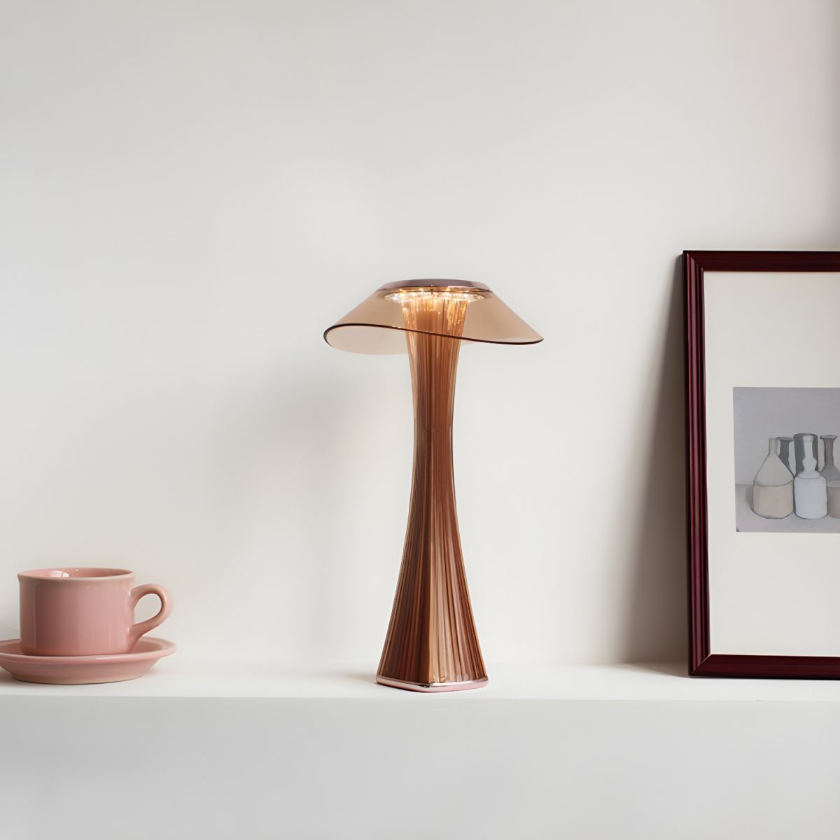 Table Lamp with Acrylic Shade Contemporary Design | Zeyvon