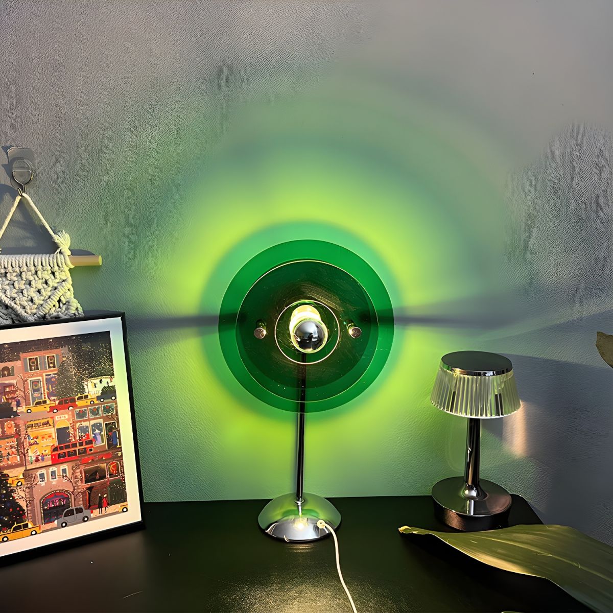 Table Lamp with Acrylic Shade Modern Gaming Light | Solira