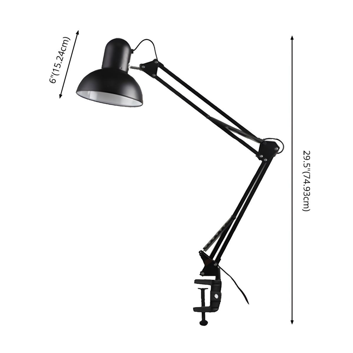 Table Lamp with Adjustable Clamp Modern Metal | Zeymar