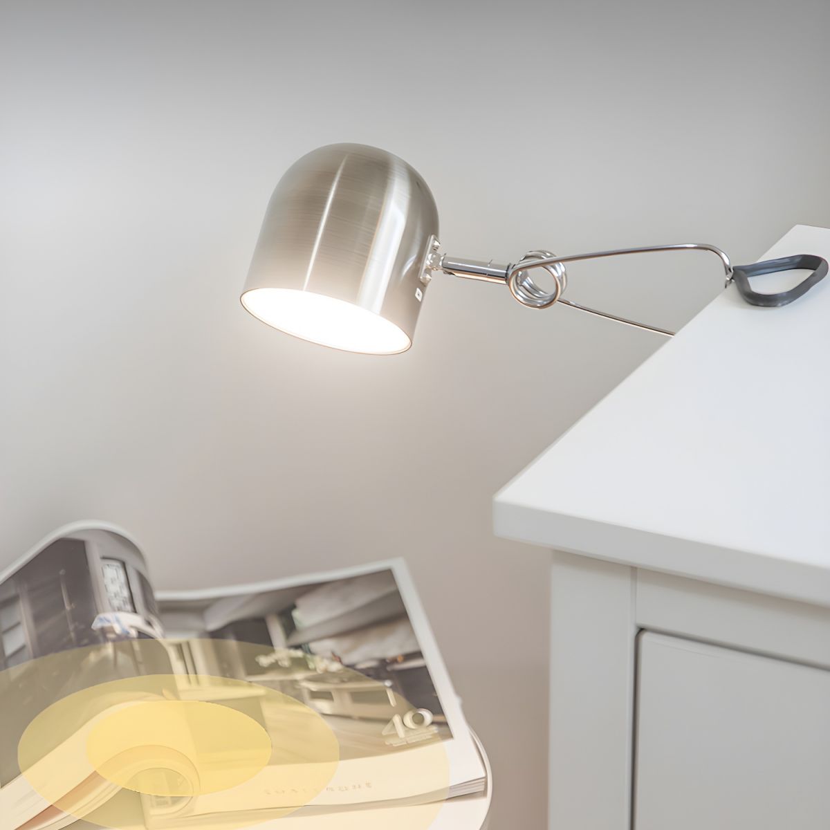 Table Lamp with Adjustable Clip Modern Metal | Verilo