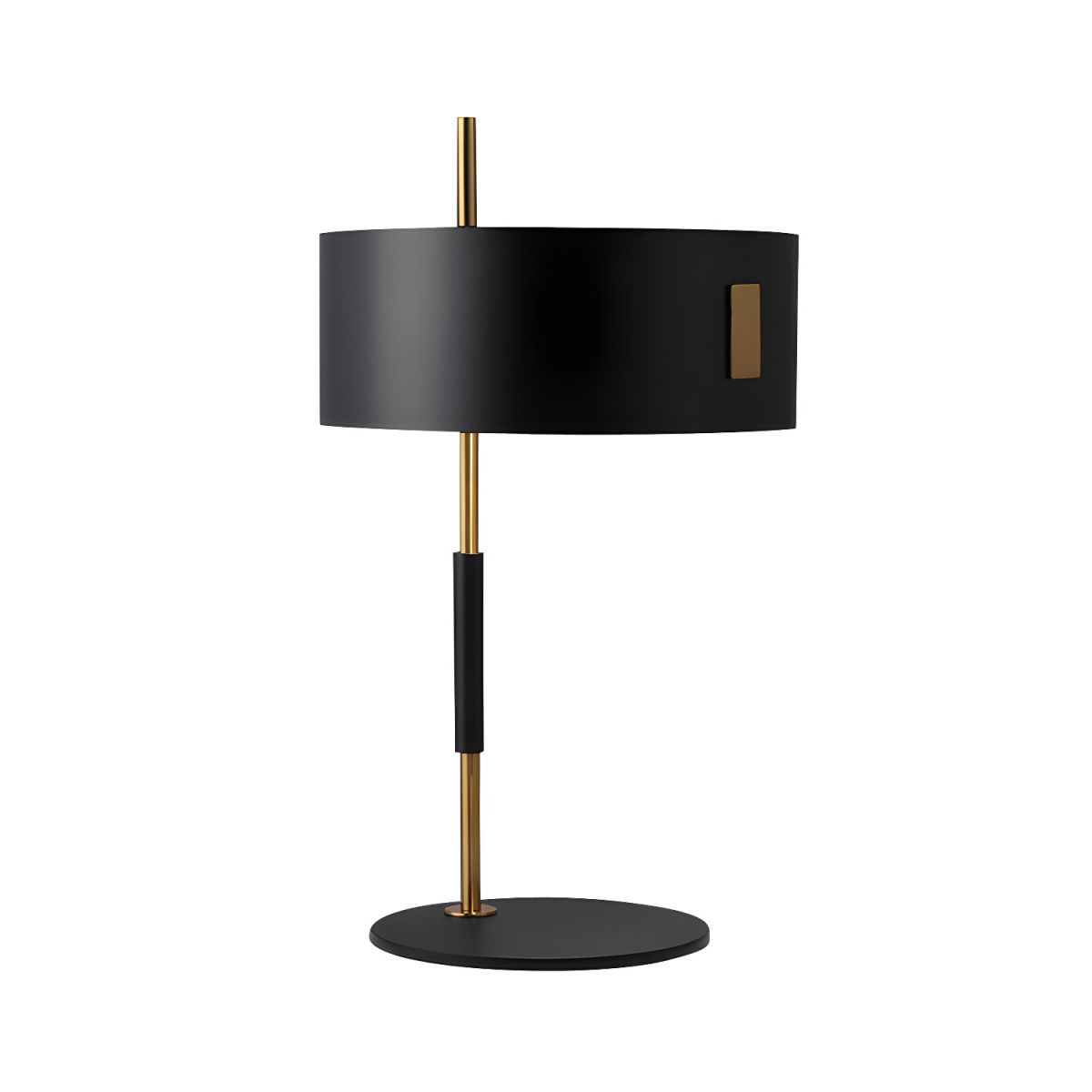 Table Lamp with Black Shade Minimalist Metal | Zavero