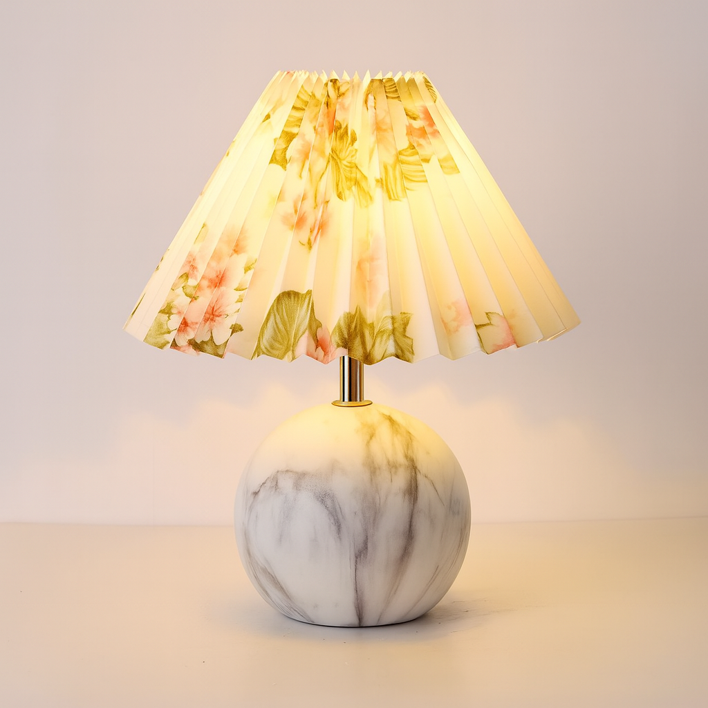 Table Lamp with Ceramic Base Cone Shade Modern | Corvila
