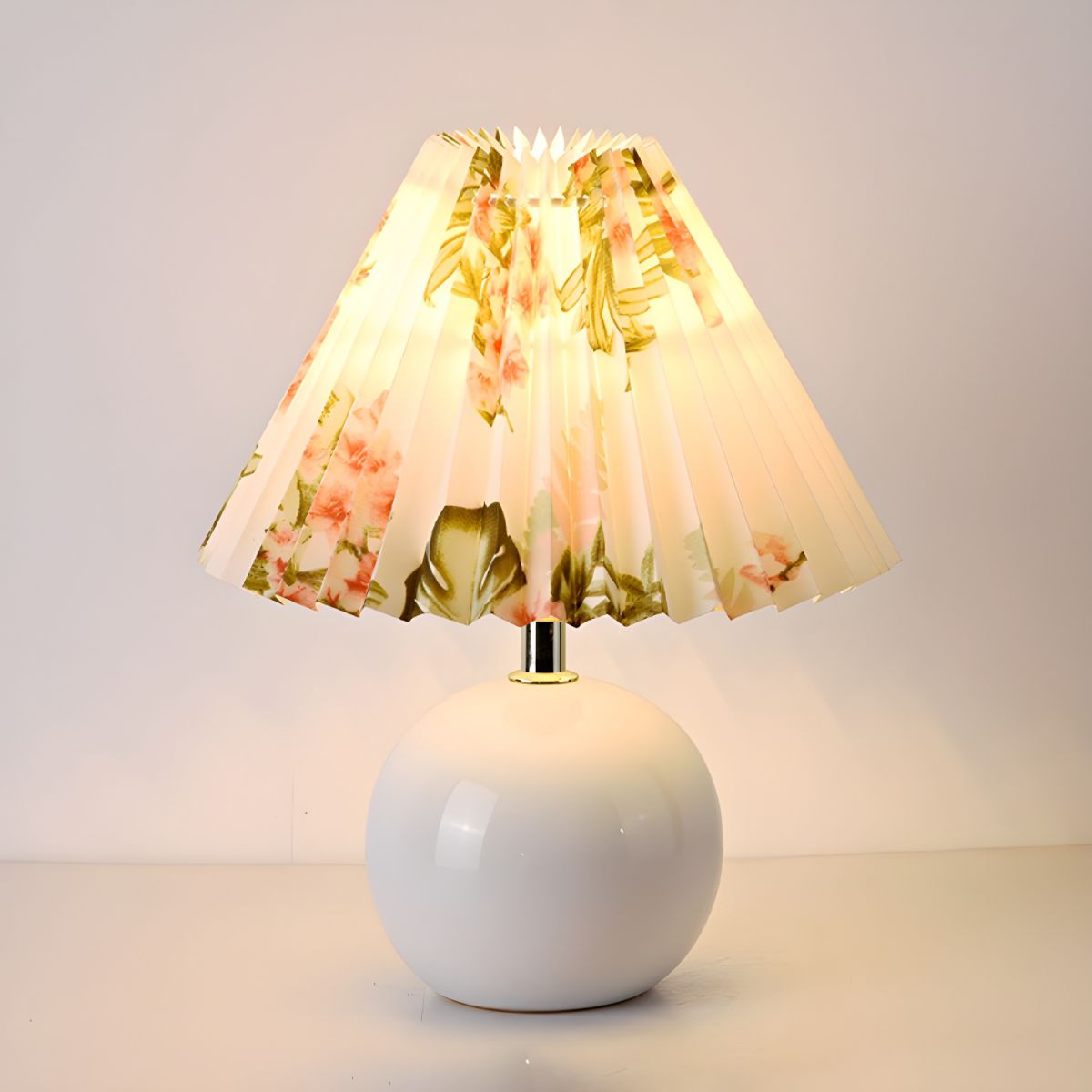 Table Lamp with Ceramic Base Cone Shade Modern | Corvila