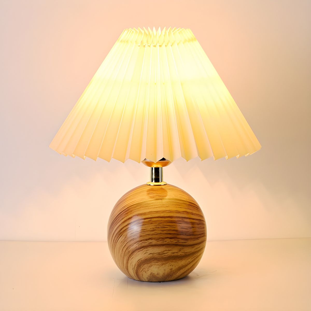 Table Lamp with Ceramic Base Cone Shade Modern | Corvila