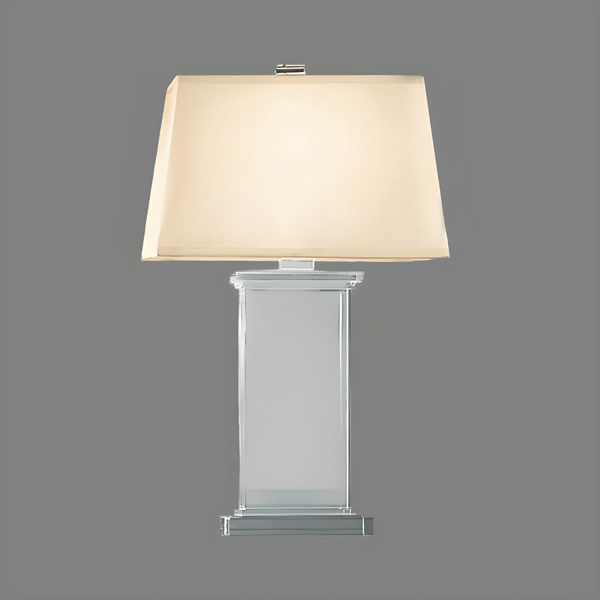Table Lamp with Crystal Base Modern White Shade | Selvian