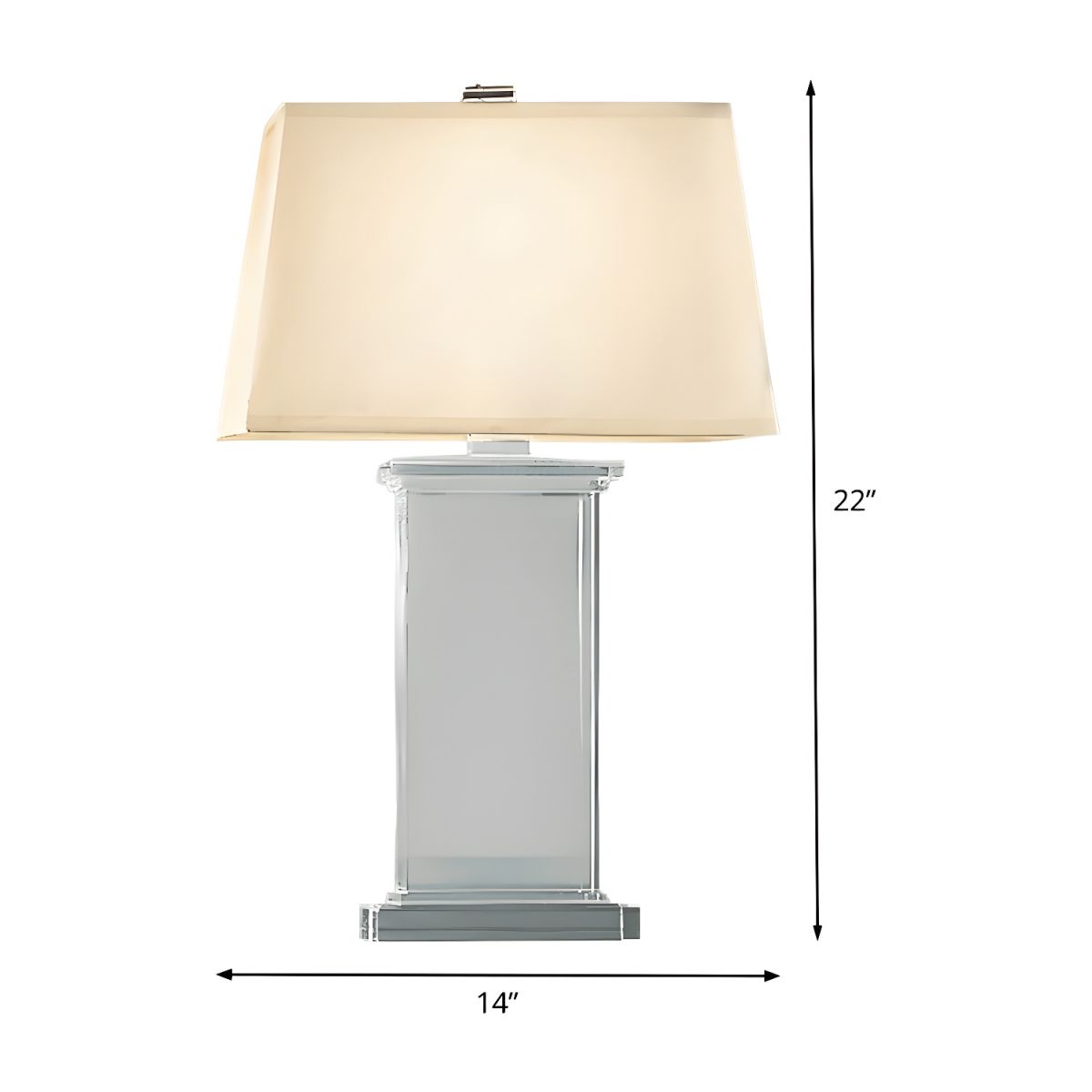 Table Lamp with Crystal Base Modern White Shade | Selvian