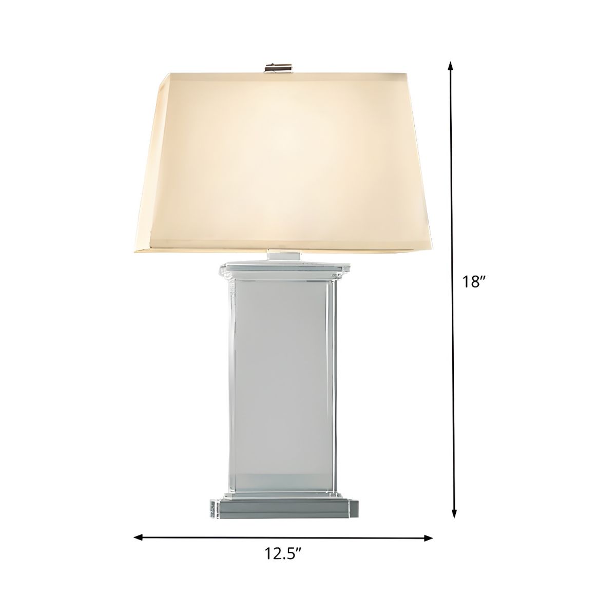 Table Lamp with Crystal Base Modern White Shade | Selvian