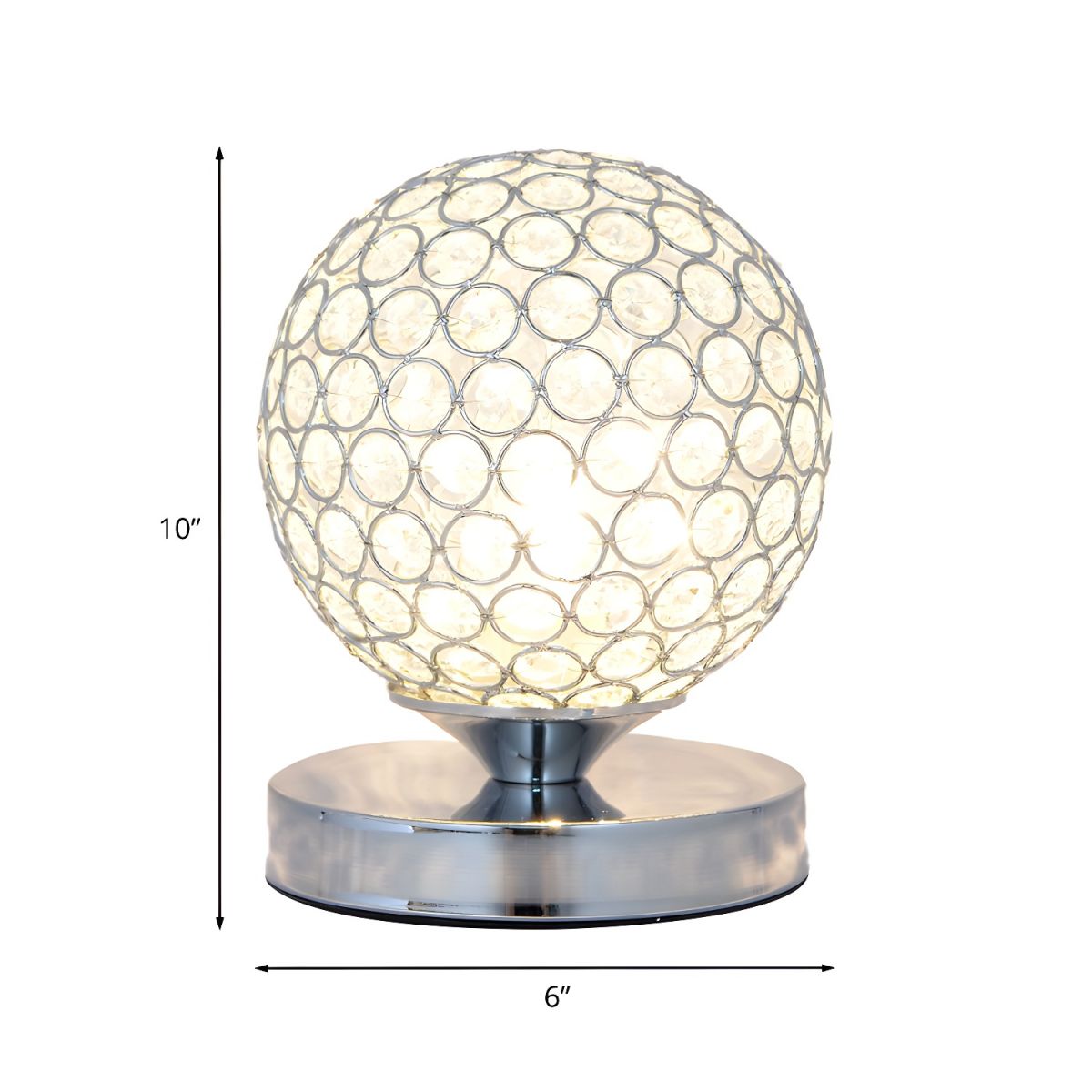 Table Lamp with Crystal Shade Modern Bedroom Style | Cyrano