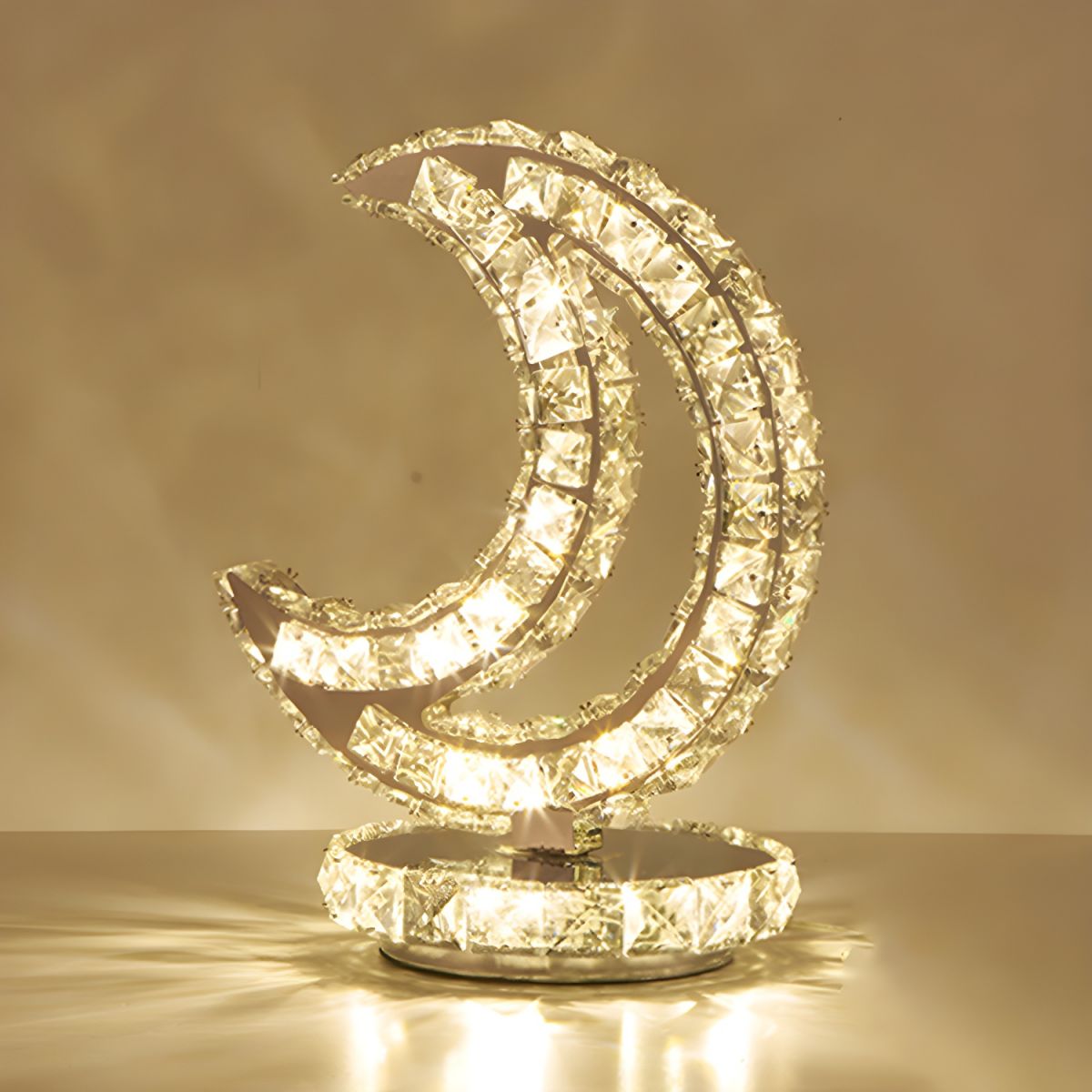 Table Lamp with Crystal Shades Modern Ambient Light | Veylorn