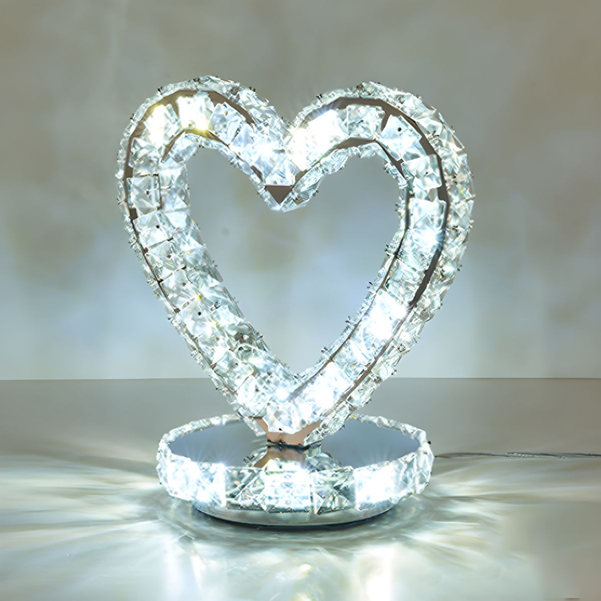 Table Lamp with Crystal Shades Modern Ambient Light | Veylorn