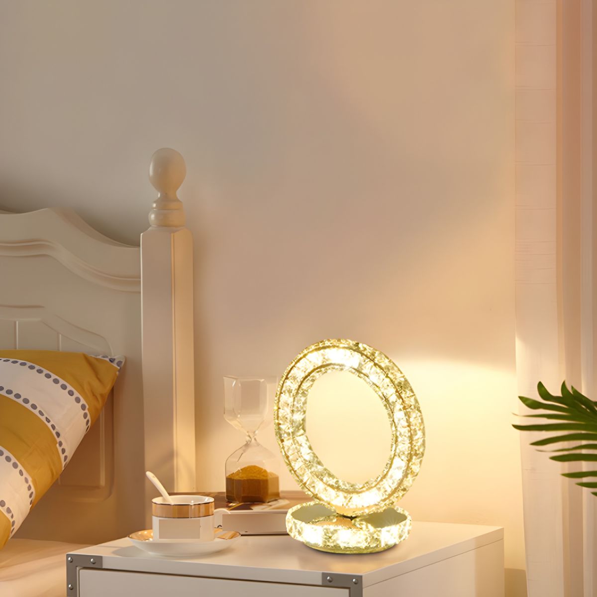 Table Lamp with Crystal Shades Modern Ambient Light | Veylorn