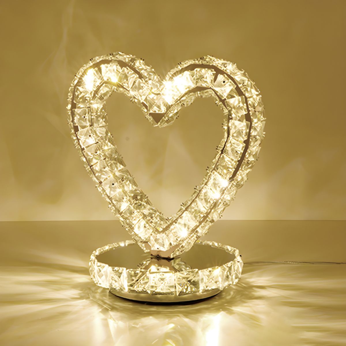 Table Lamp with Crystal Shades Modern Ambient Light | Veylorn