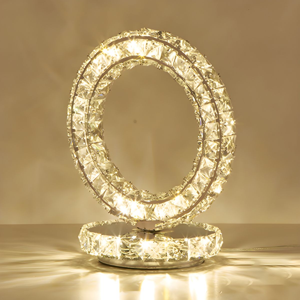Table Lamp with Crystal Shades Modern Ambient Light | Veylorn