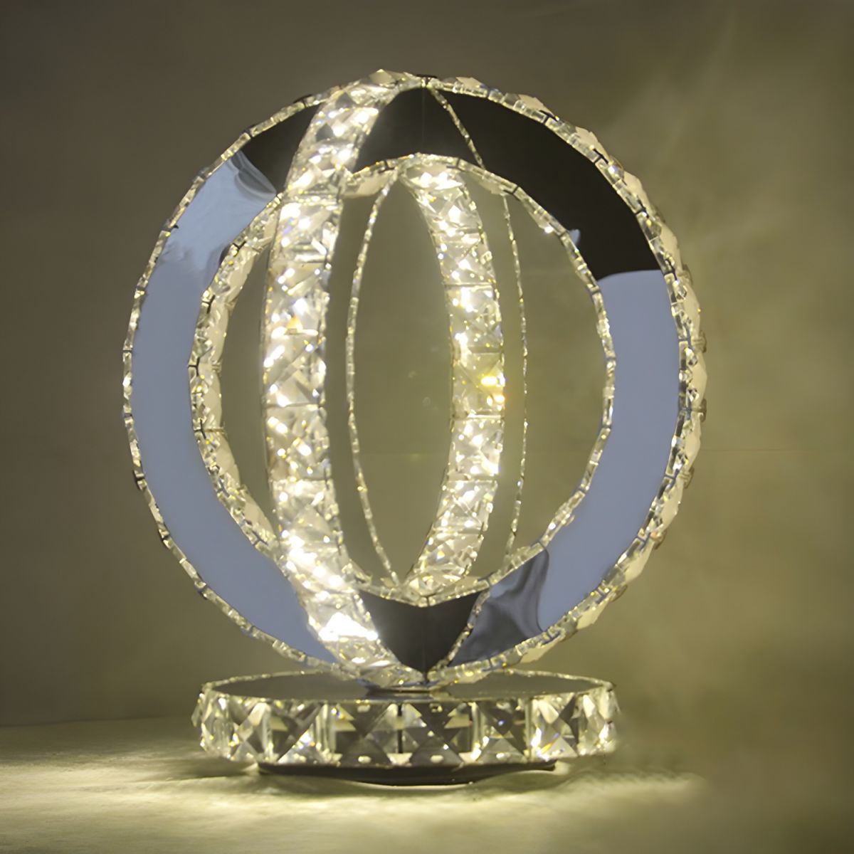 Table Lamp with Crystal Shades Modern Ambient Light | Veylorn
