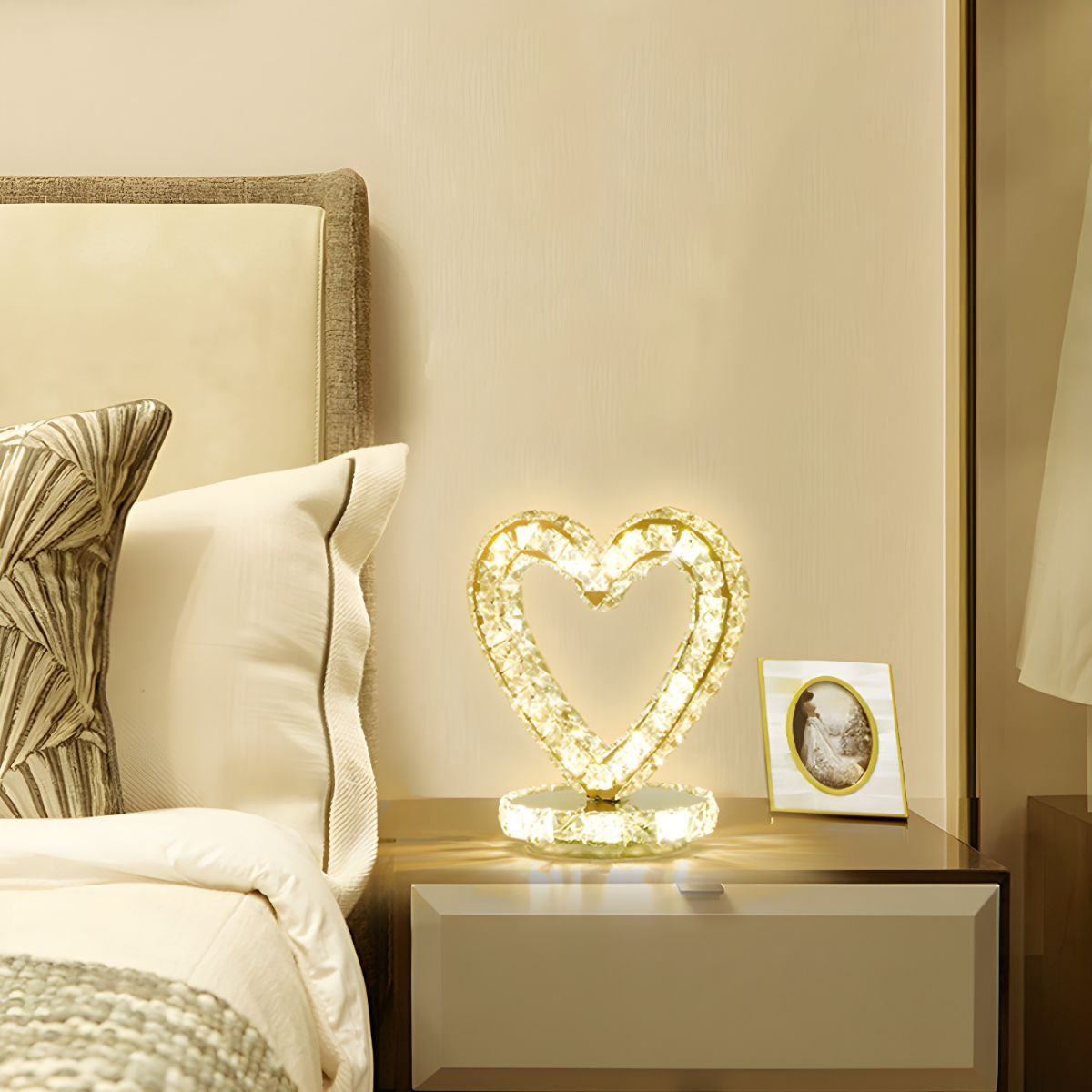 Table Lamp with Crystal Shades Modern Ambient Light | Veylorn