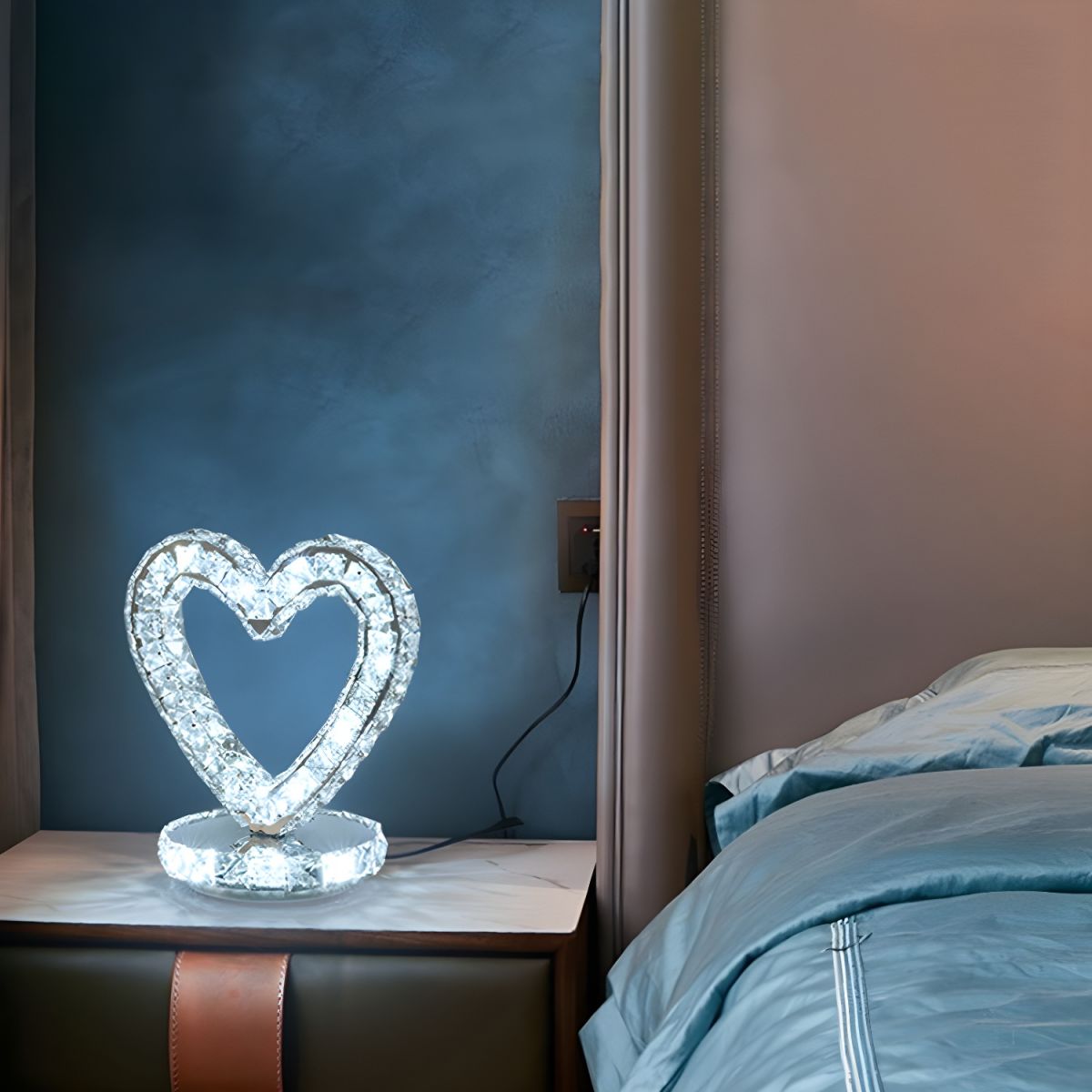 Table Lamp with Crystal Shades Modern Ambient Light | Veylorn