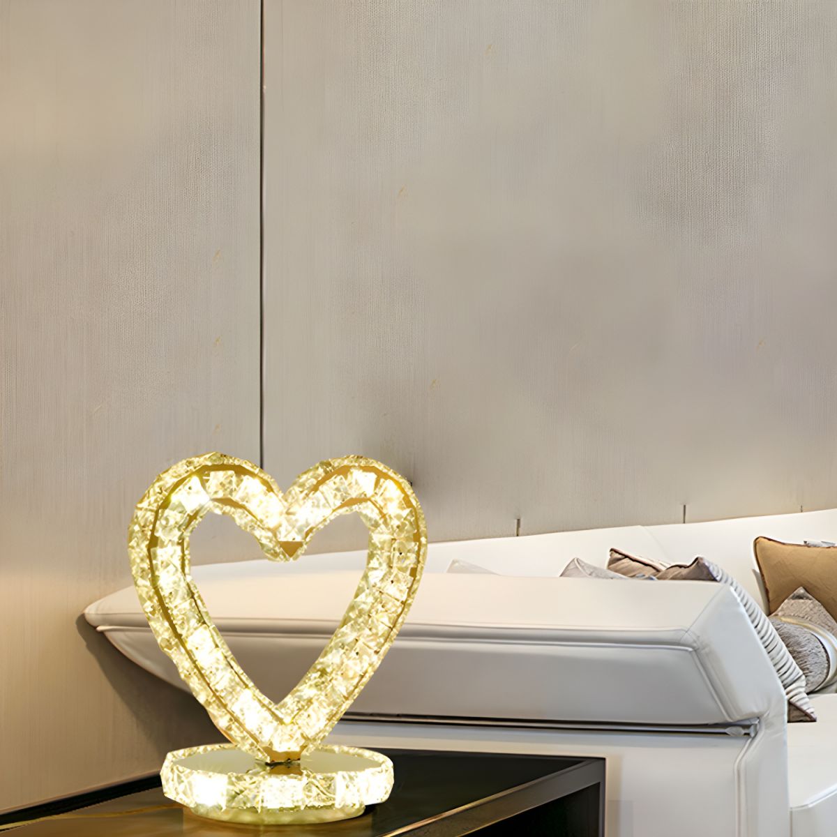 Table Lamp with Crystal Shades Modern Ambient Light | Veylorn