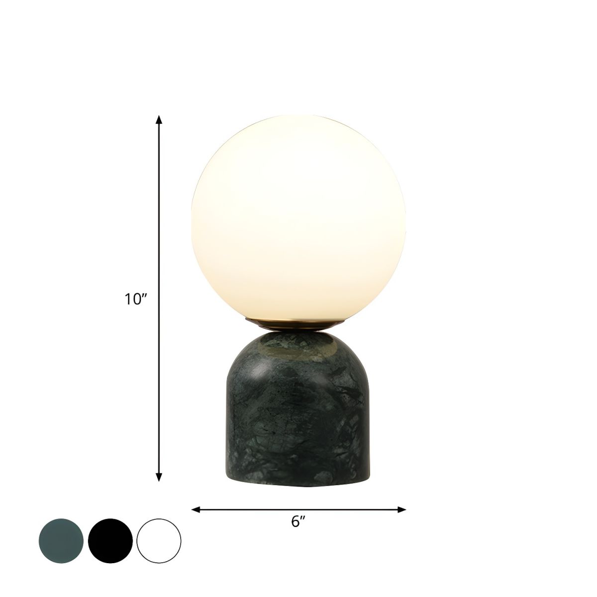 Table Lamp with Dome Marble Base Modern Style | Grivano