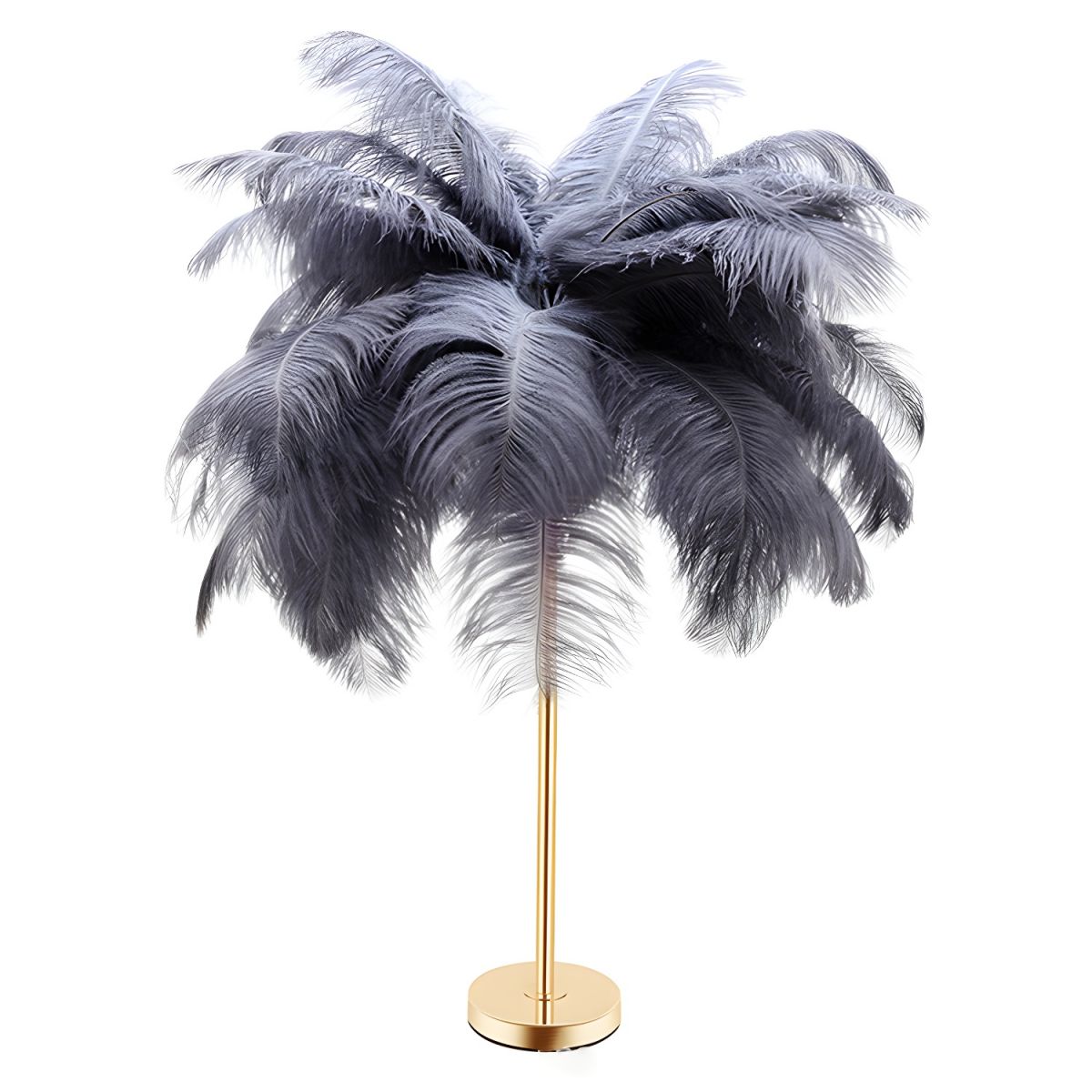 Table Lamp with Feather Shade Modern Design | Mariven