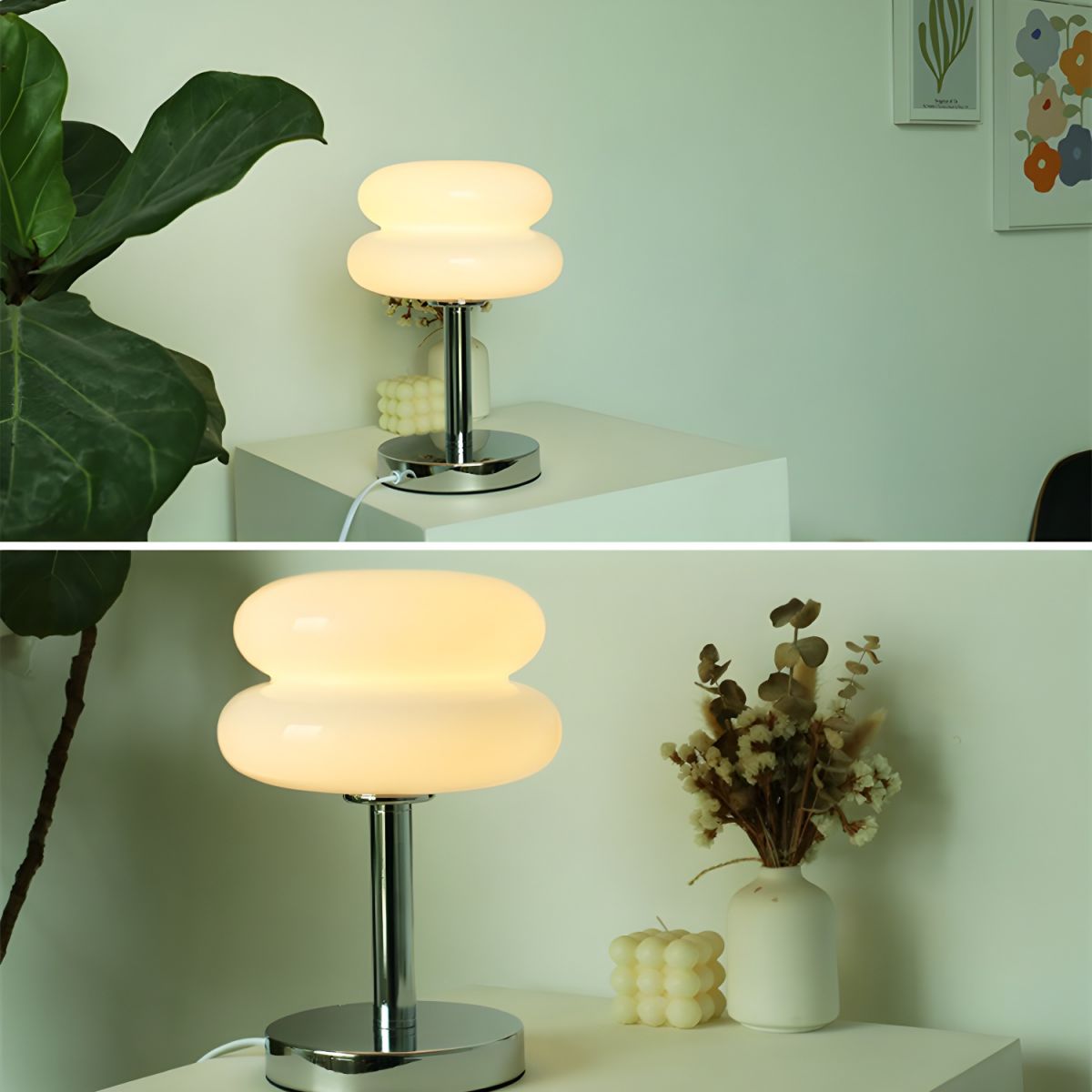 Table Lamp with Glass Dome Modern Nordic Style | Olvera