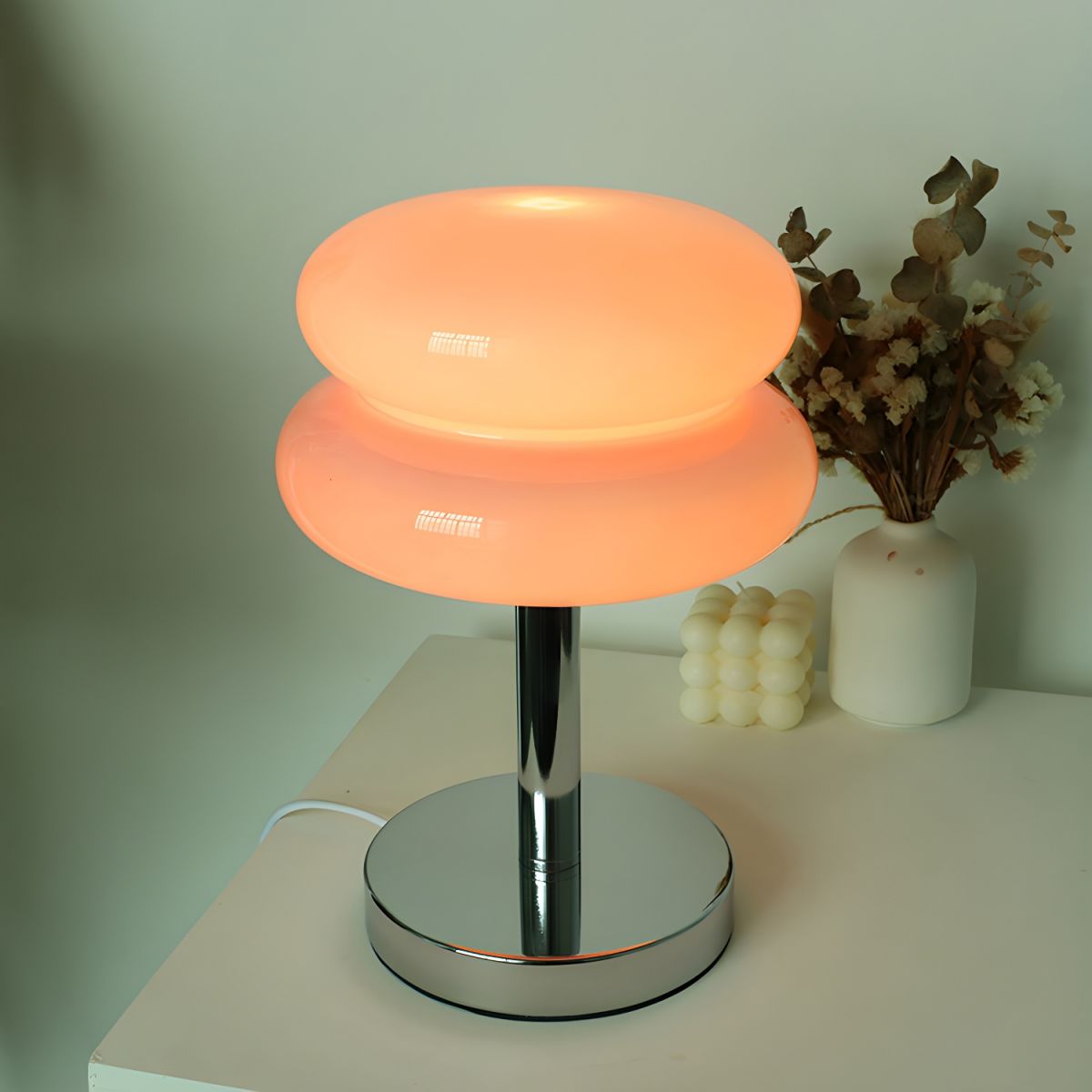 Table Lamp with Glass Dome Modern Nordic Style | Olvera