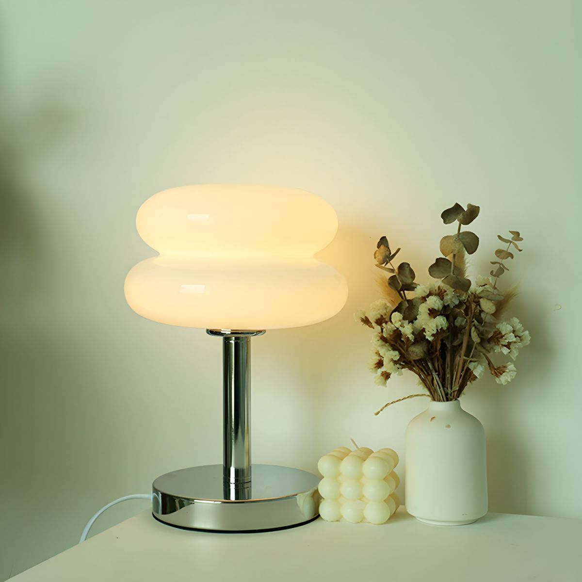 Table Lamp with Glass Dome Modern Nordic Style | Olvera