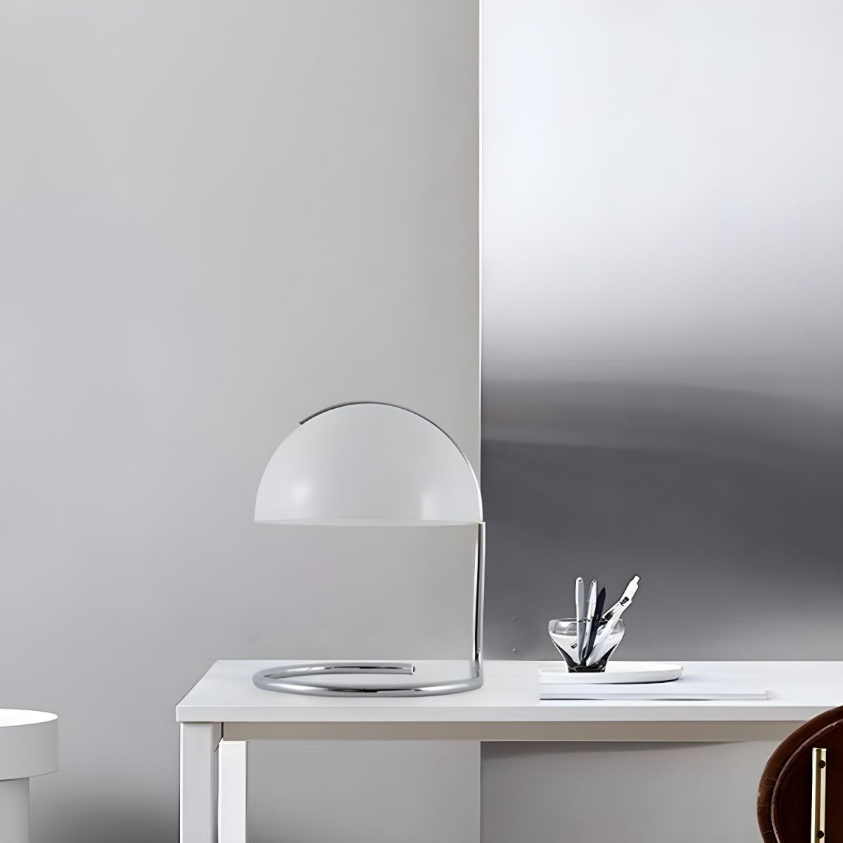 Table Lamp with Glass Dome Nordic Modern Style | Orvani