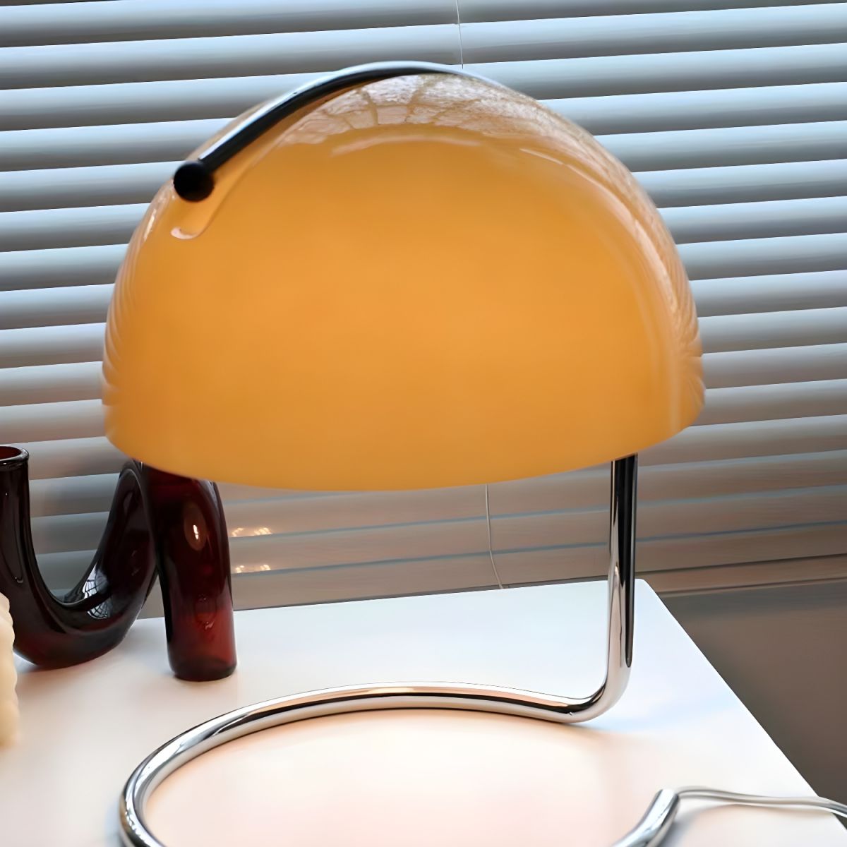 Table Lamp with Glass Dome Nordic Modern Style | Orvani