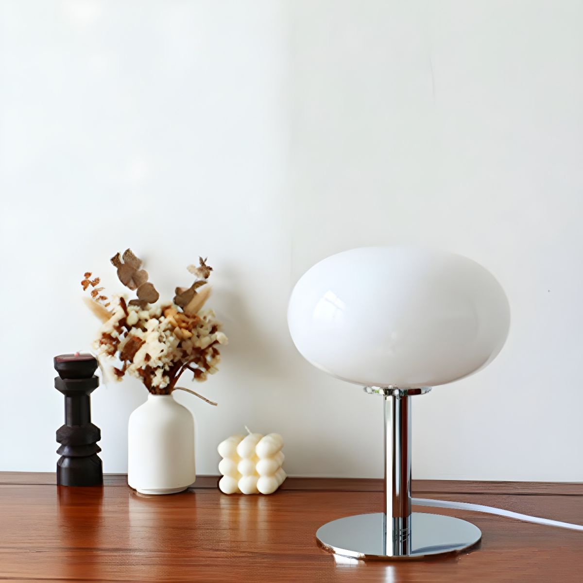 Table Lamp with Glass Globe Modern Bedroom Design | Sovira