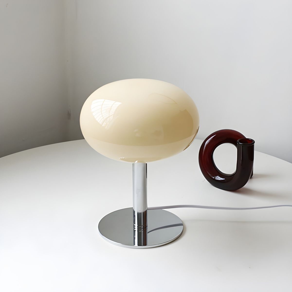 Table Lamp with Glass Globe Modern Bedroom Design | Sovira